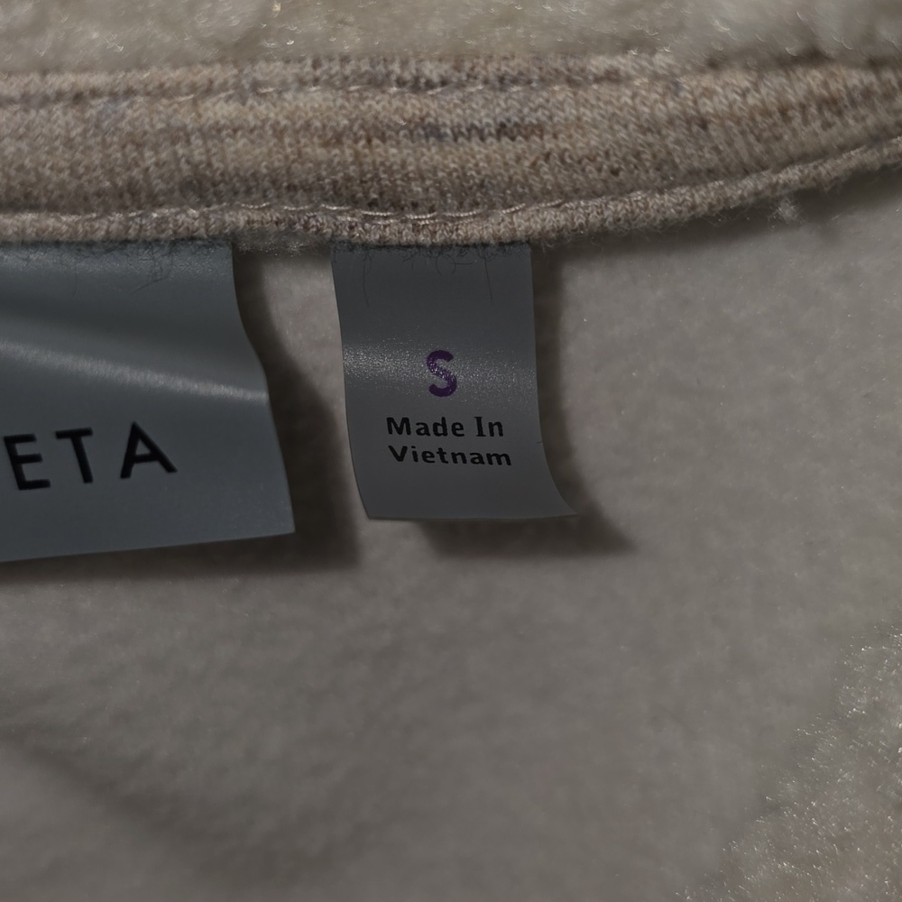 Athleta Apres Anything Sherpa Fleece Vest Oatmeal Heather Women's Size S - Picture 14 of 14